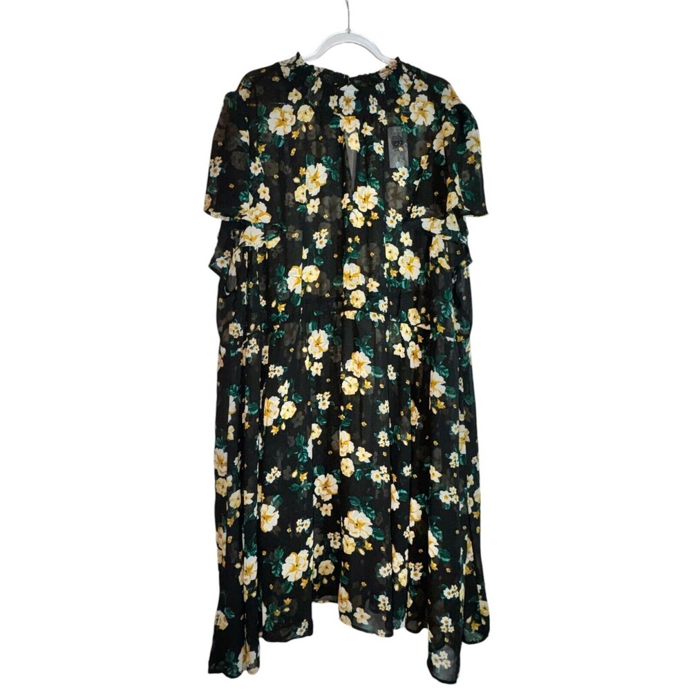 Torrid Mini chiffon Smocked Floral Dress-Sheer Sz 6X
